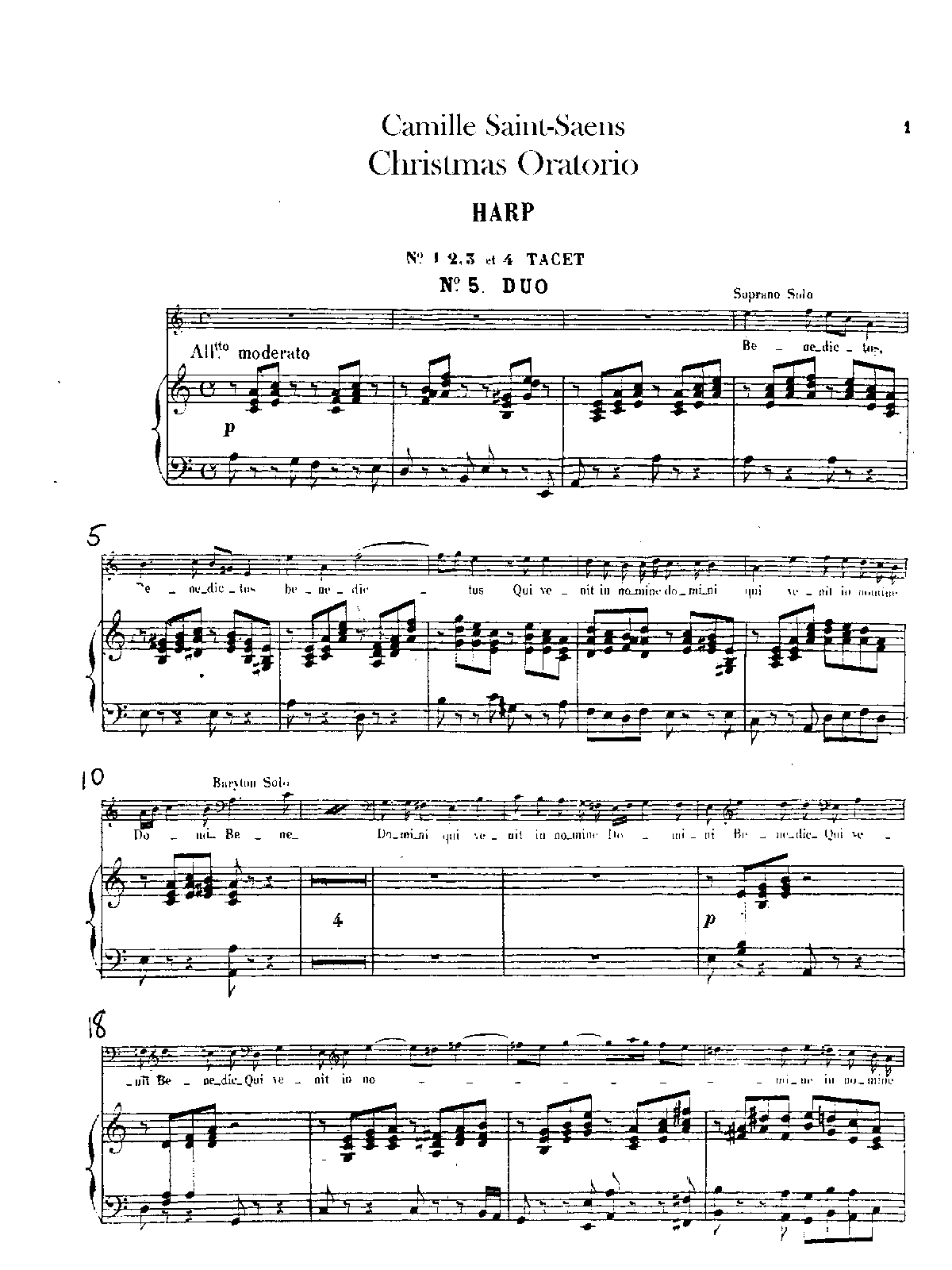 Oratorio de Noël, Op.12 (SaintSaëns, Camille) IMSLP Free Sheet Music PDF Download