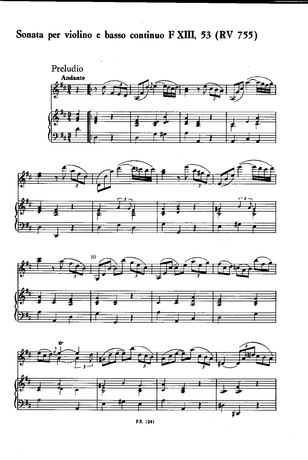 Violin Sonata in D major