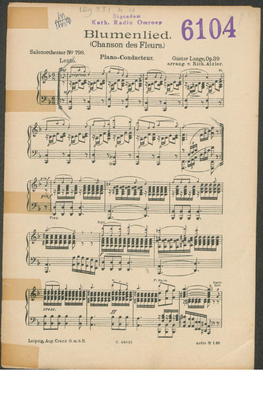 Blumenlied, Op.39 (Lange, Gustav) IMSLP Free Sheet Music PDF Download