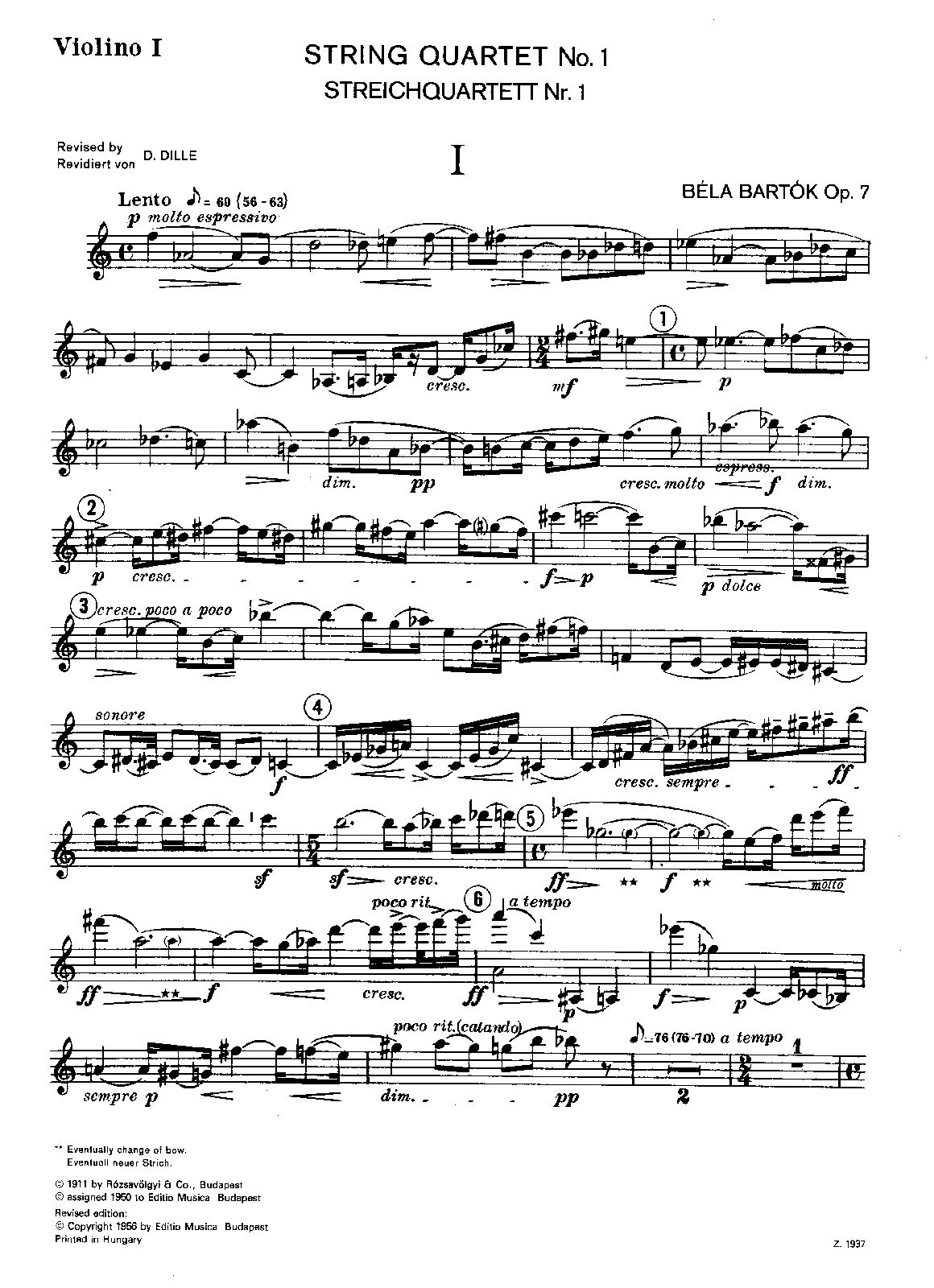 String Quartet No.1, Sz.40 (Bartók, Béla) IMSLP