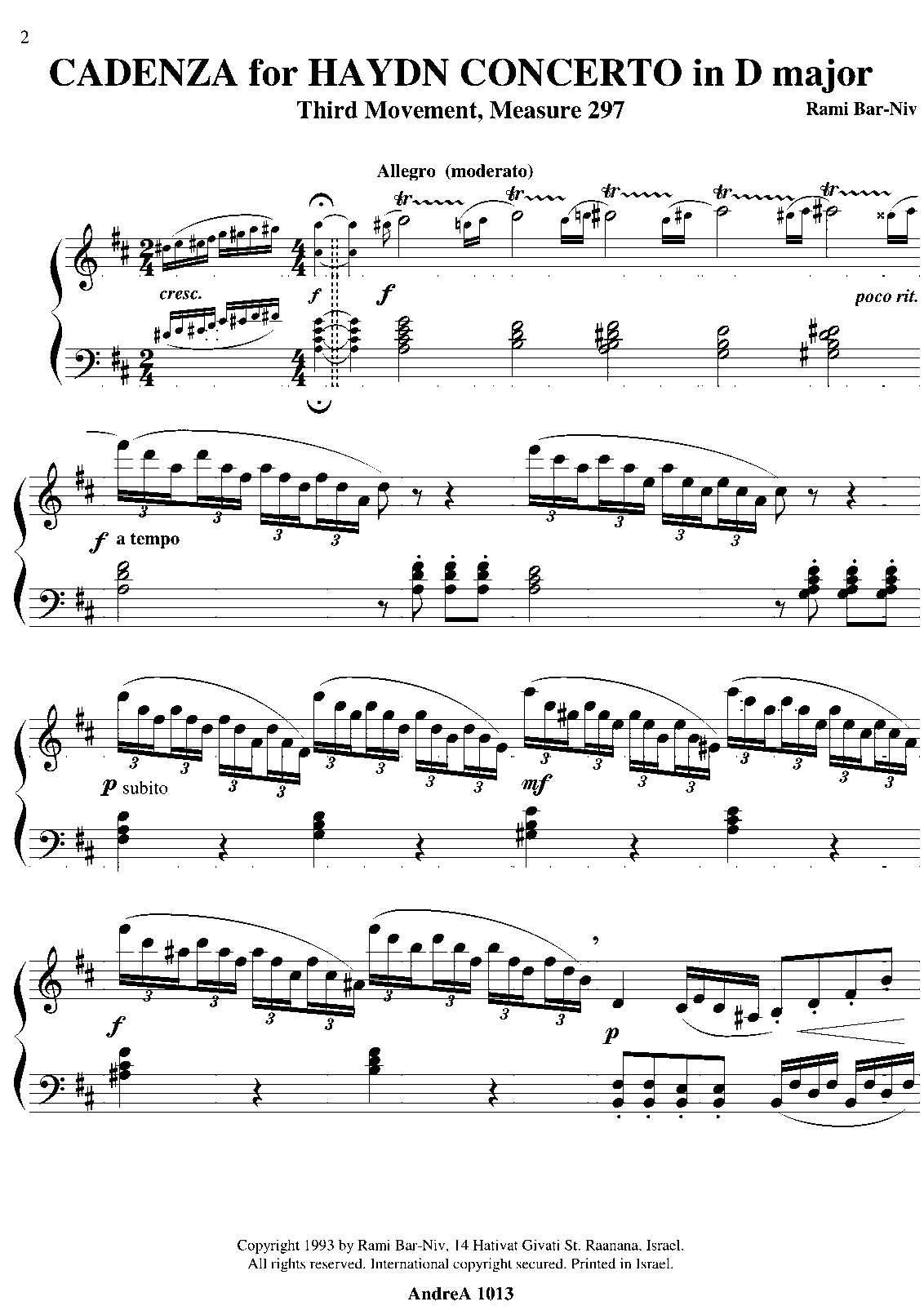 Keyboard Concerto in D major, Hob.XVIII11 (Haydn, Joseph) IMSLP Free Sheet Music PDF Download