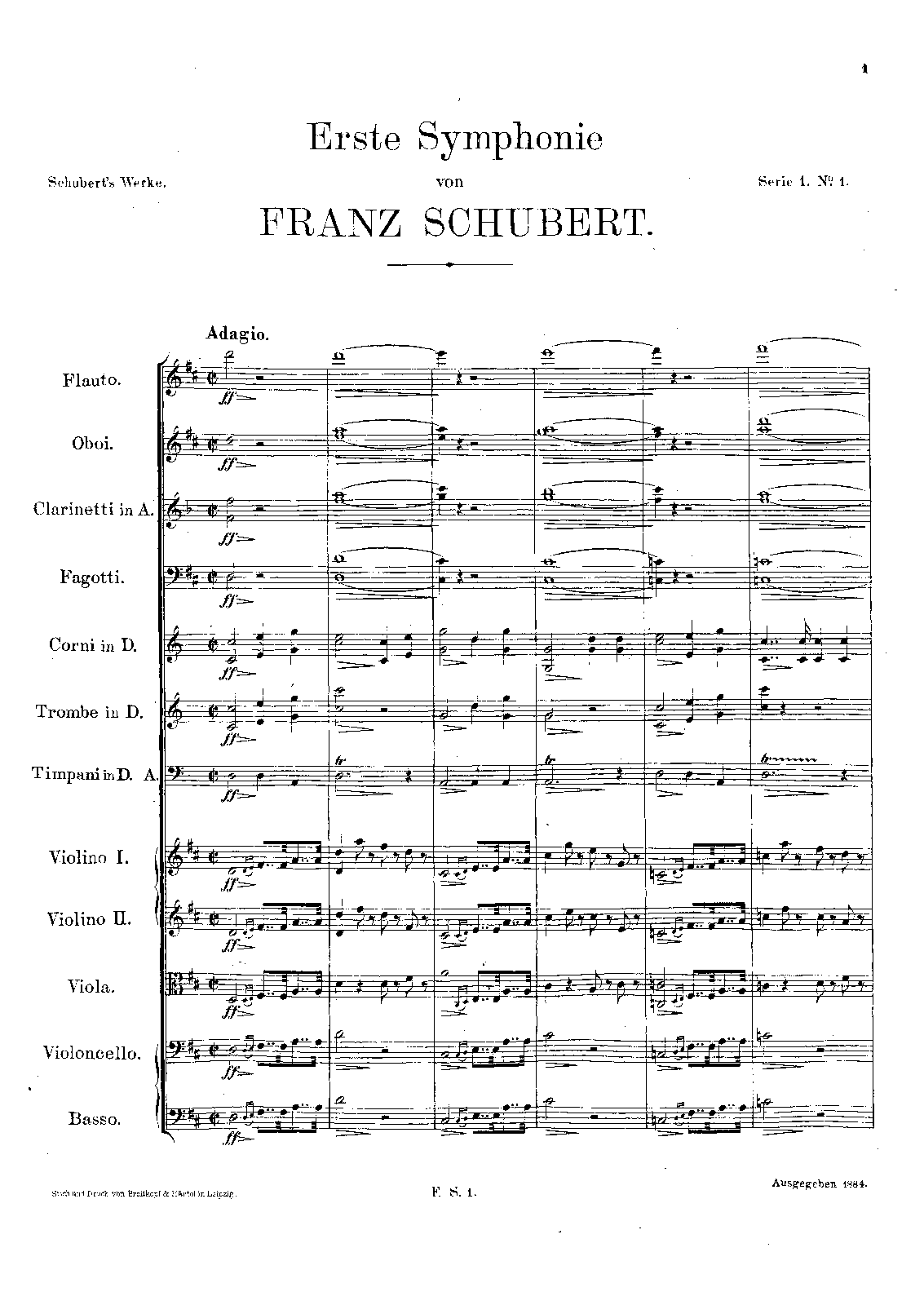 Symphony No.1, D.82 (Schubert, Franz) IMSLP Free Sheet Music PDF