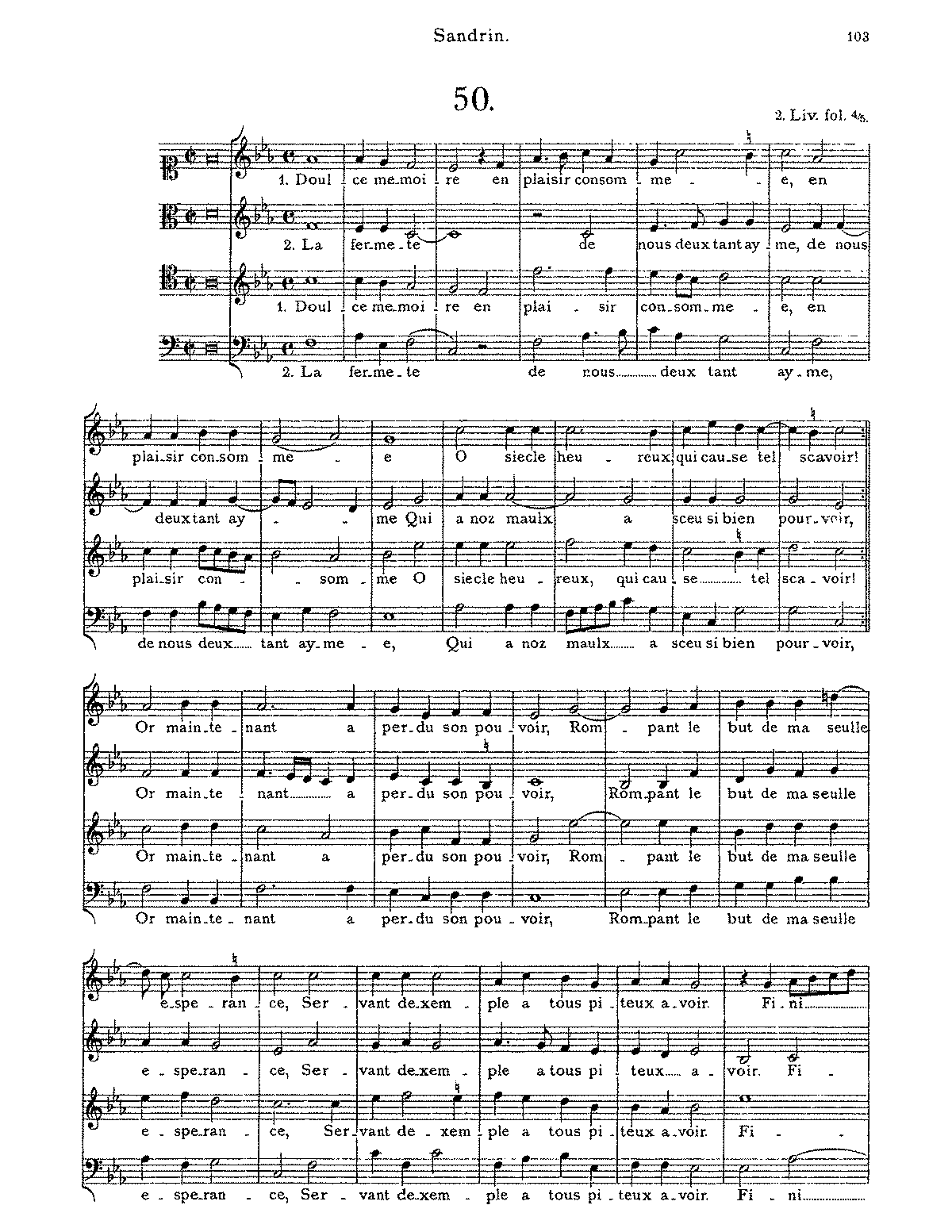 Doulce memoire en plaisir consommée (Sandrin) - IMSLP