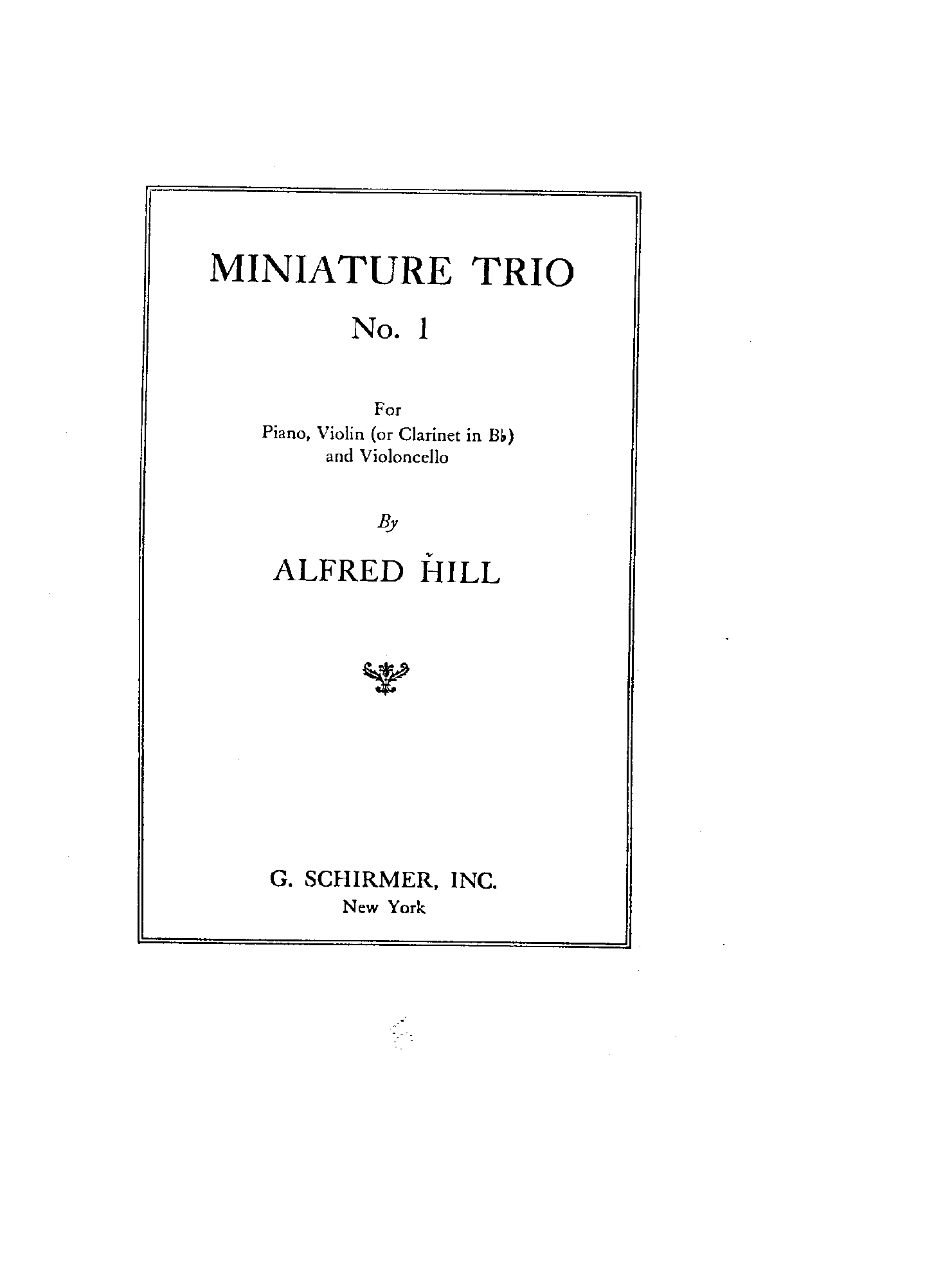 2 Miniature Piano Trios
