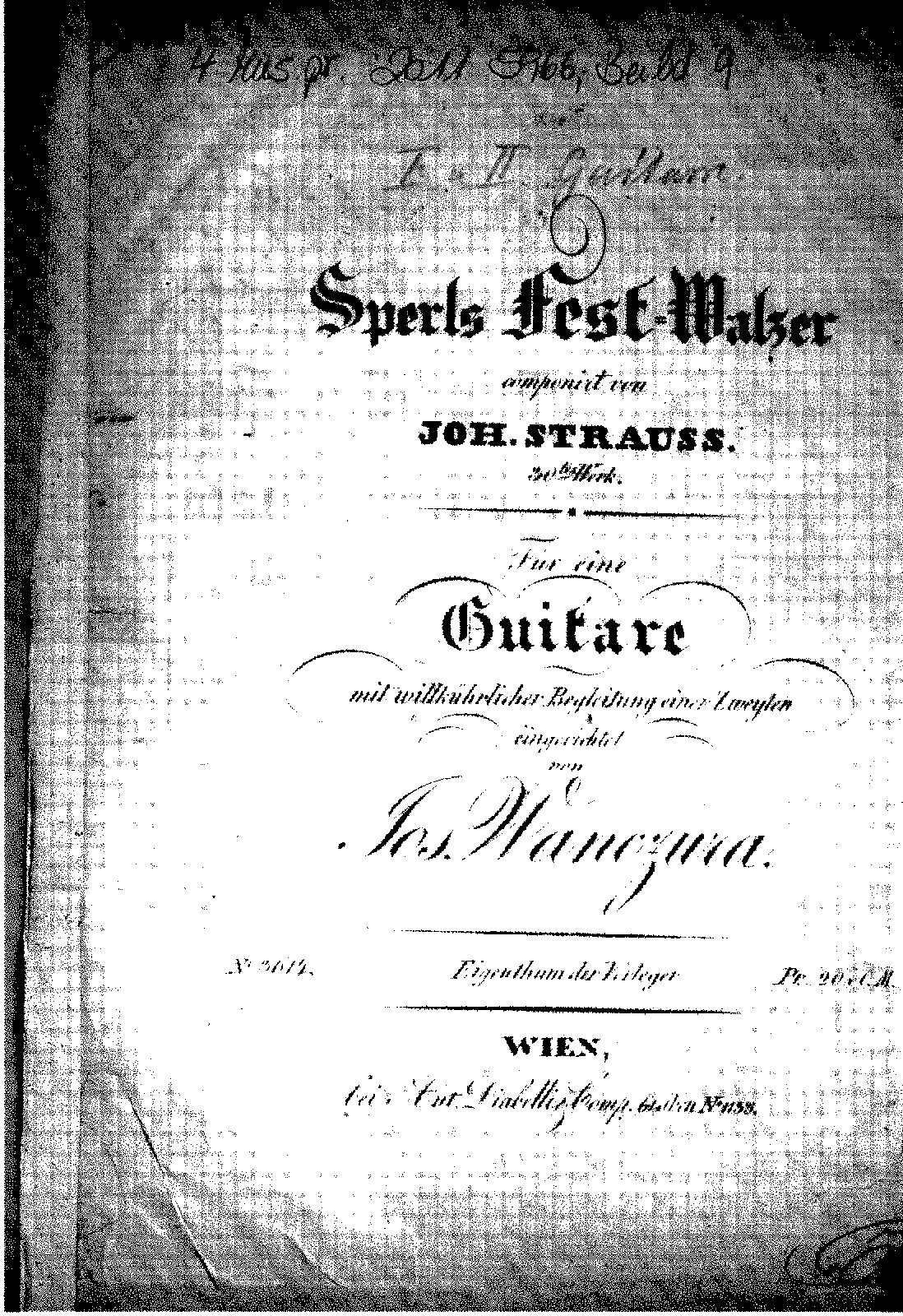 Sperls Fest-Walzer, Op.30 (Strauss Sr., Johann) - IMSLP