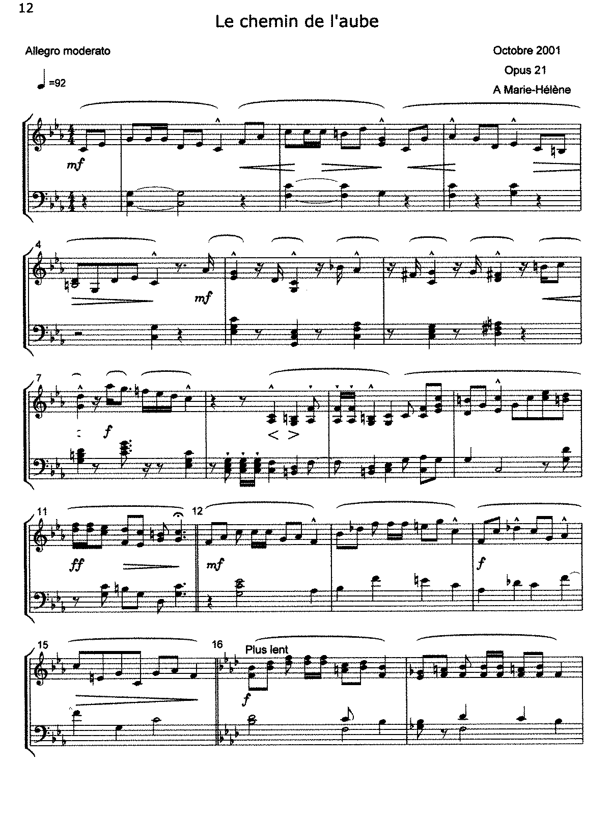 Le chemin de l'aube, Op.21 (Roullet, Hervé) - IMSLP