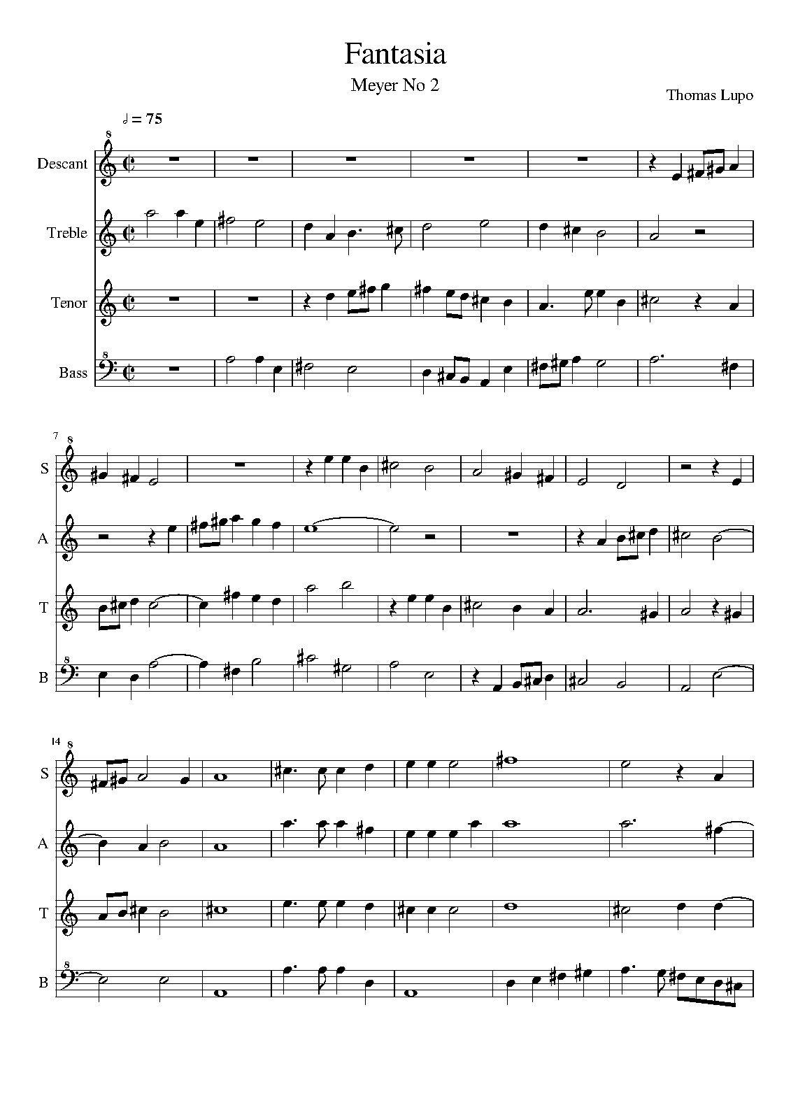 Fantasias For 4 Viols (Lupo, Thomas) - IMSLP