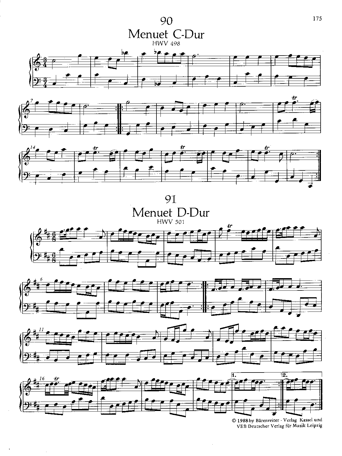 Minuet in C major
