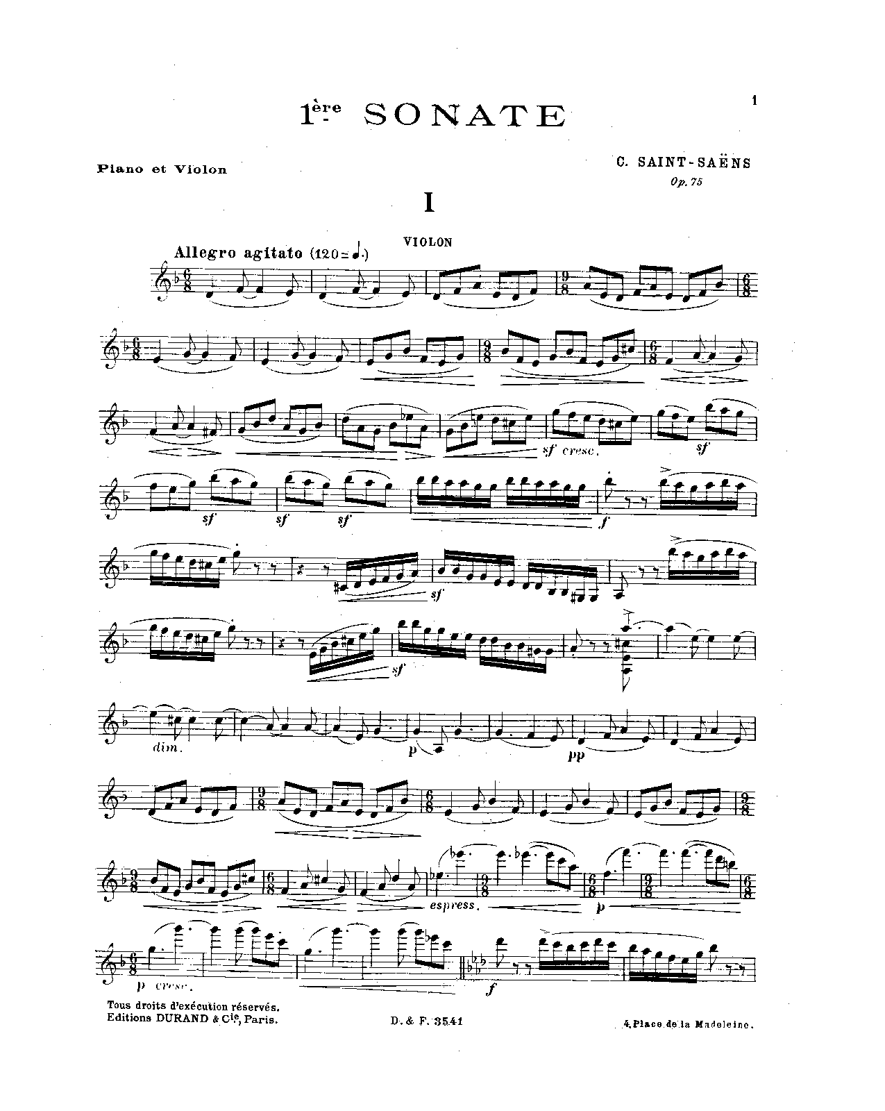 File:PMLP10584-Saint-Saens, C - 1ere Sonate pour Piano et Violon, Op. 75 -- Violin.PDF