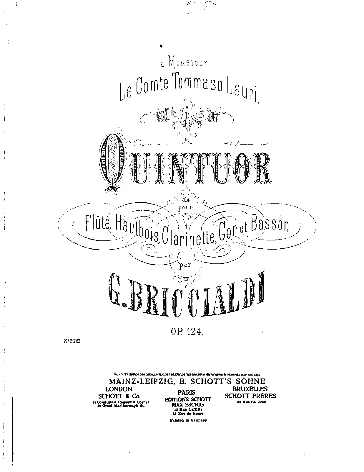 Wind Quintet No.1, Op.124 (Briccialdi, Giulio) IMSLP