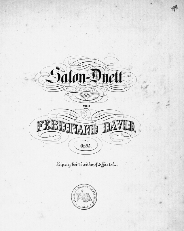 Salon-Duett über ein Lied von Ed. Haase