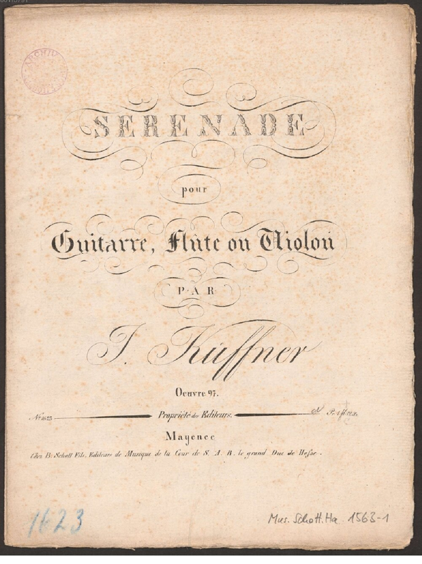 Sérénade pour Guitare et Flûte ou Violon