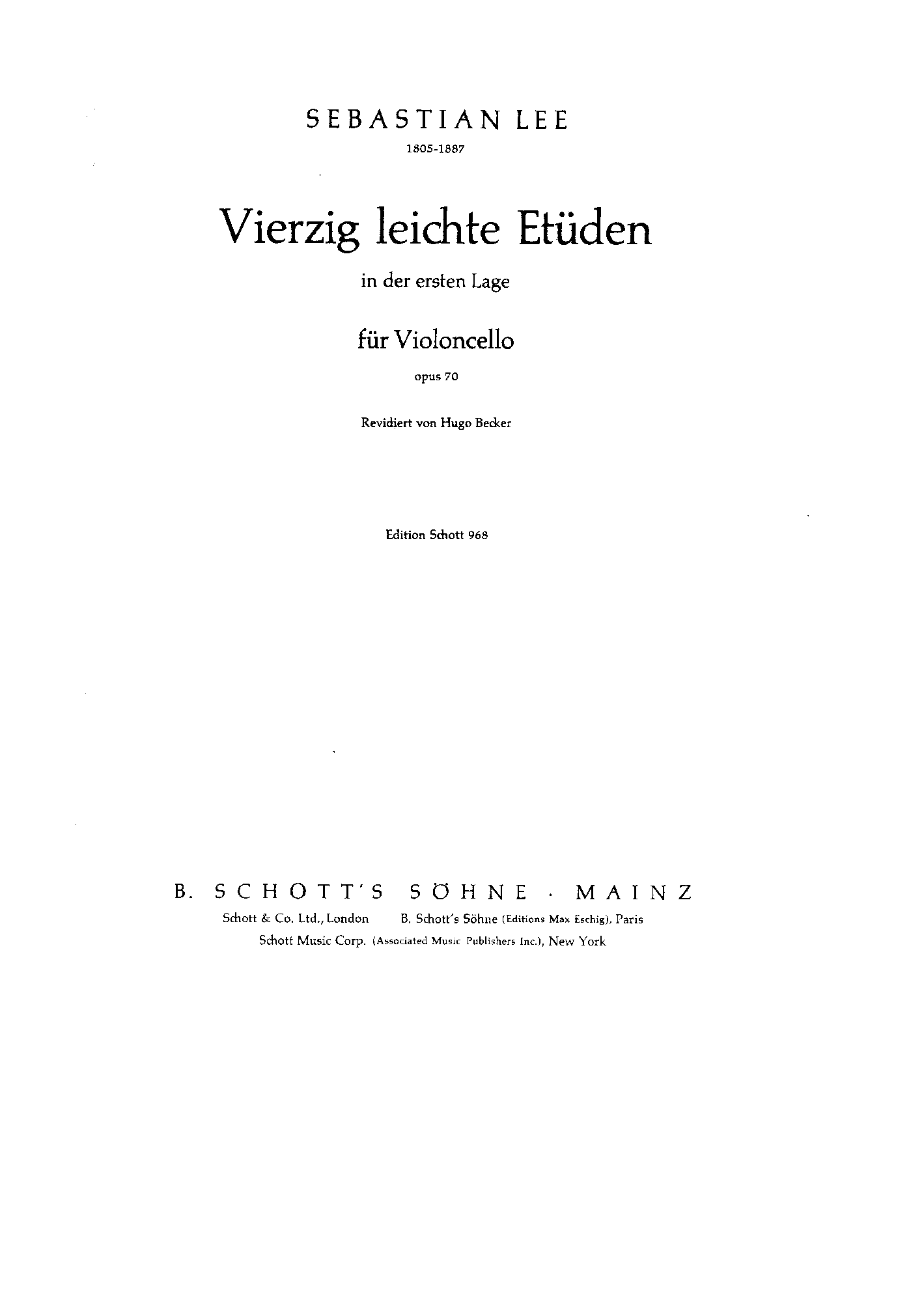 File:PMLP384191-Lee - 40 leichte Etuden (Easy Etudes) for Cello Op70 (Becker).pdf