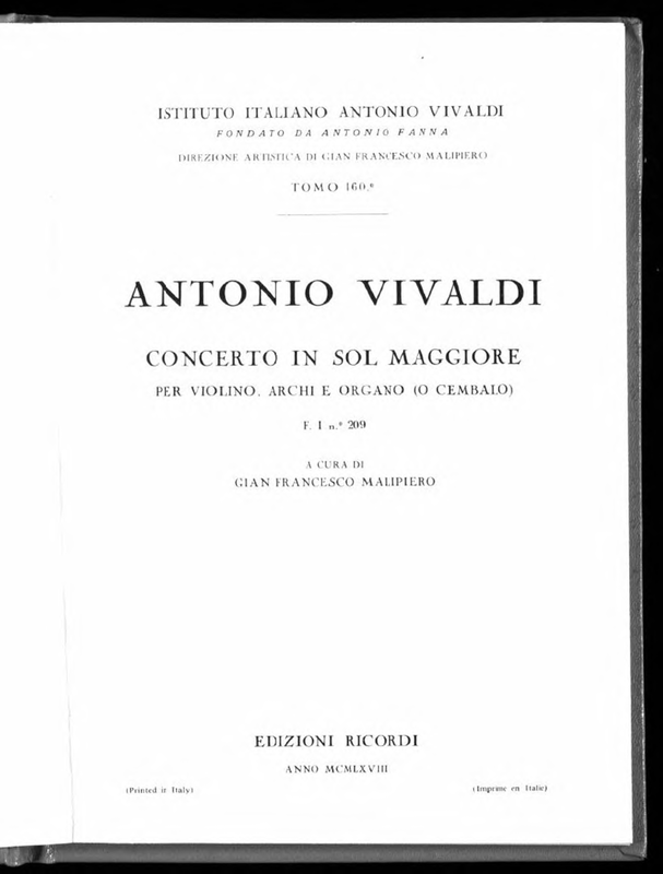 Violin Concerto in G major