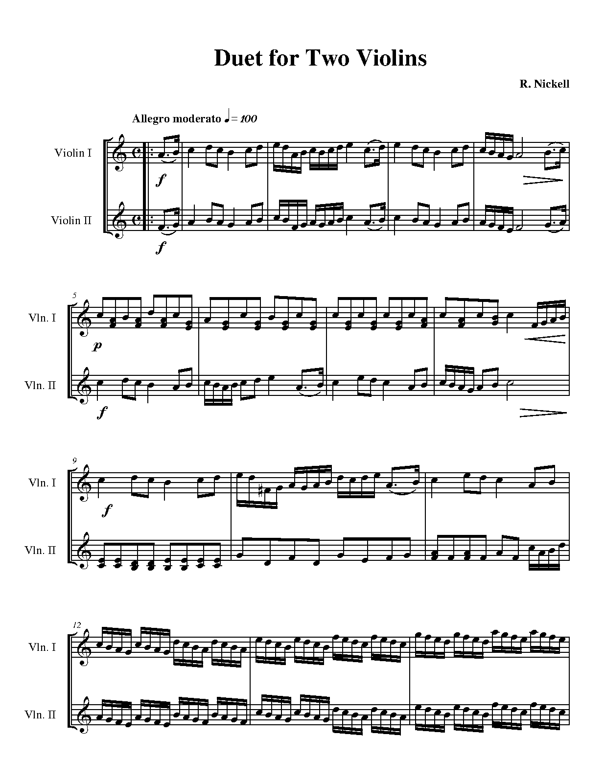 Duet for Two Violins, Op.4 (Nickell, Robbie) IMSLP