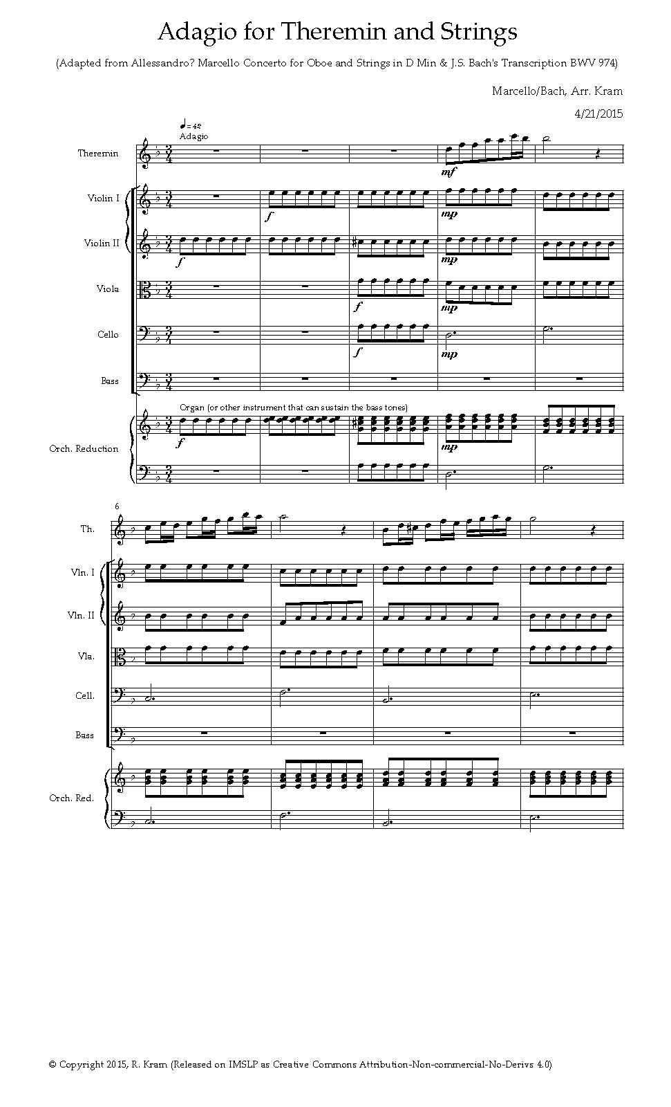 Oboe Concerto in D minor, S.Z799 (Marcello, Alessandro) IMSLP Free