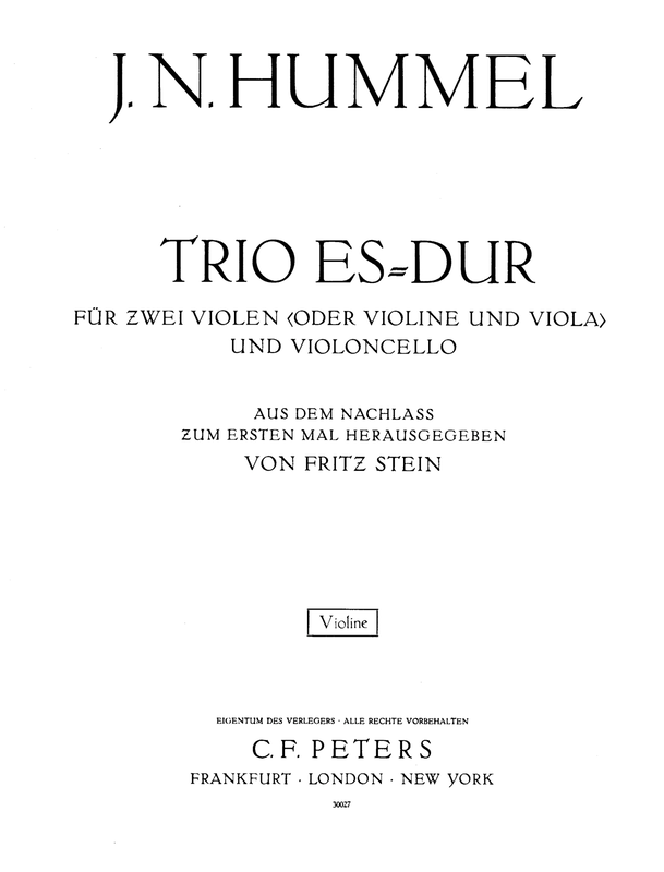 String Trio in E-flat major