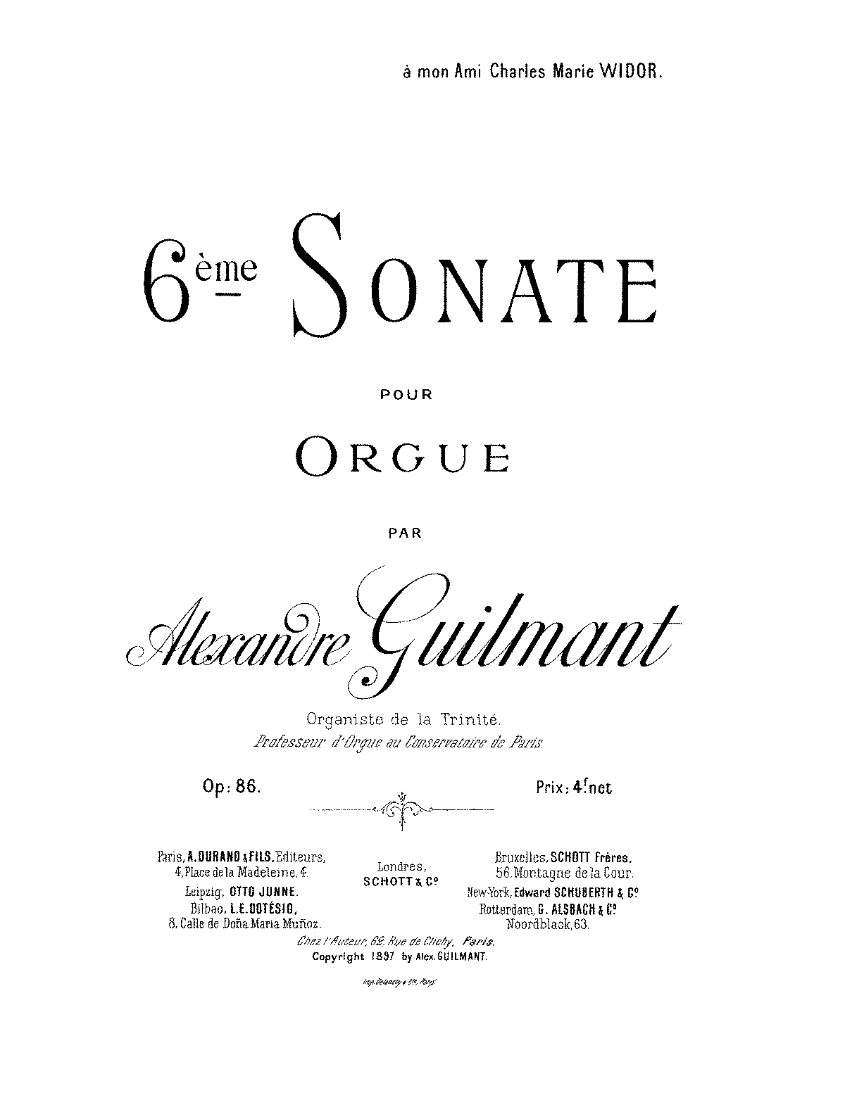 Organ Sonata No.6, Op.86 (Guilmant, Alexandre) - IMSLP