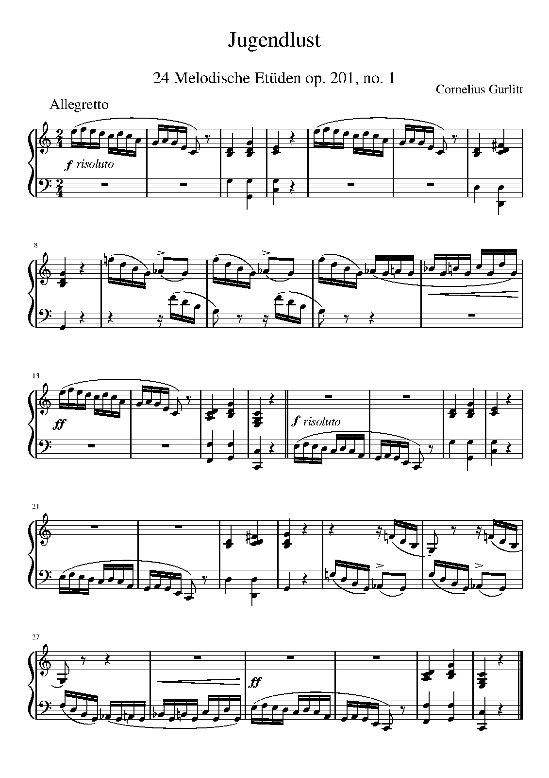 24 Melodische Etüden in allen Dur- und Moll-Tonarten