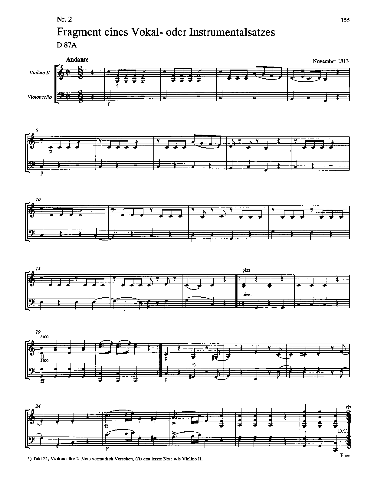 Vocal or Instrumental Movement