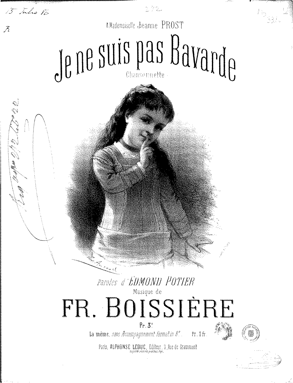 Je ne suis pas bavarde (Boissière, Frédéric) - IMSLP