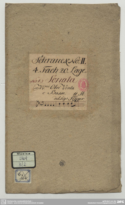 Sonata for Oboe, Strings and Continuo in Bflat major (Finger