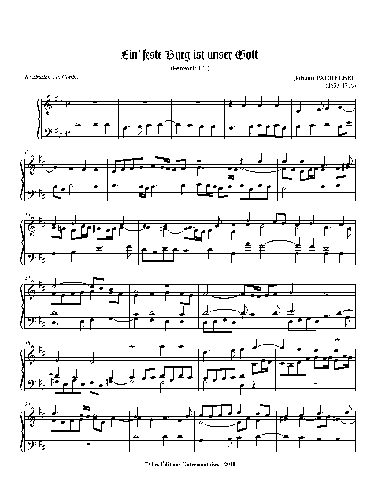 Eine feste Burg ist unser Gott, P.106 (Pachelbel, Johann) IMSLP