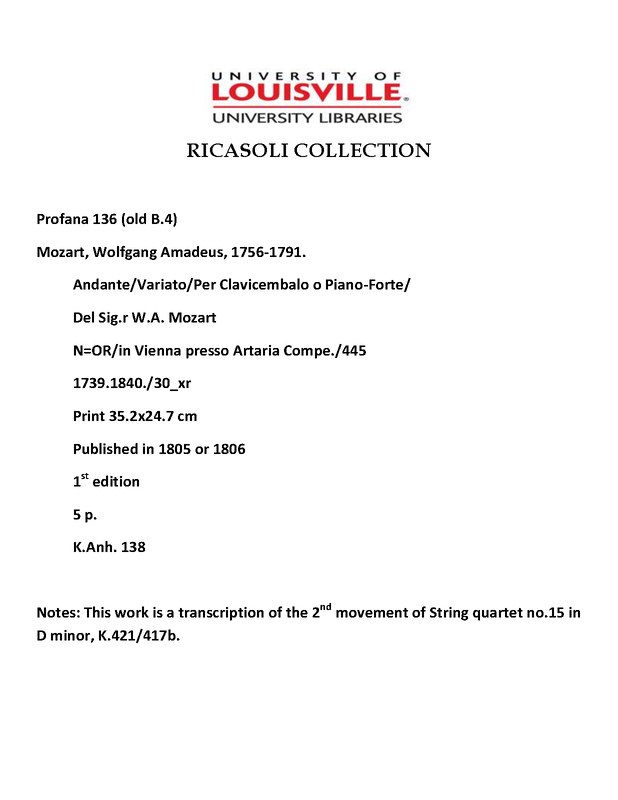 Andante variato, K.Anh.138