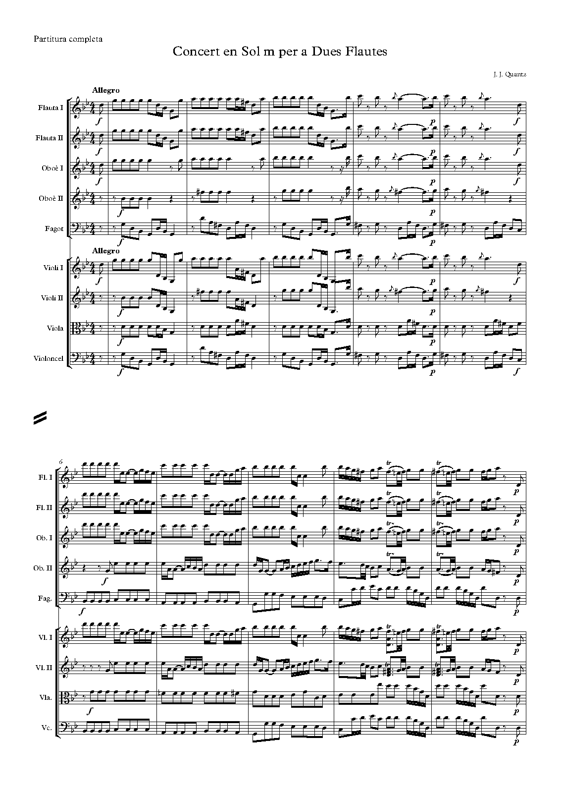 Concerto for 2 Flutes in G minor, QV 68 (Quantz, Johann Joachim) IMSLP