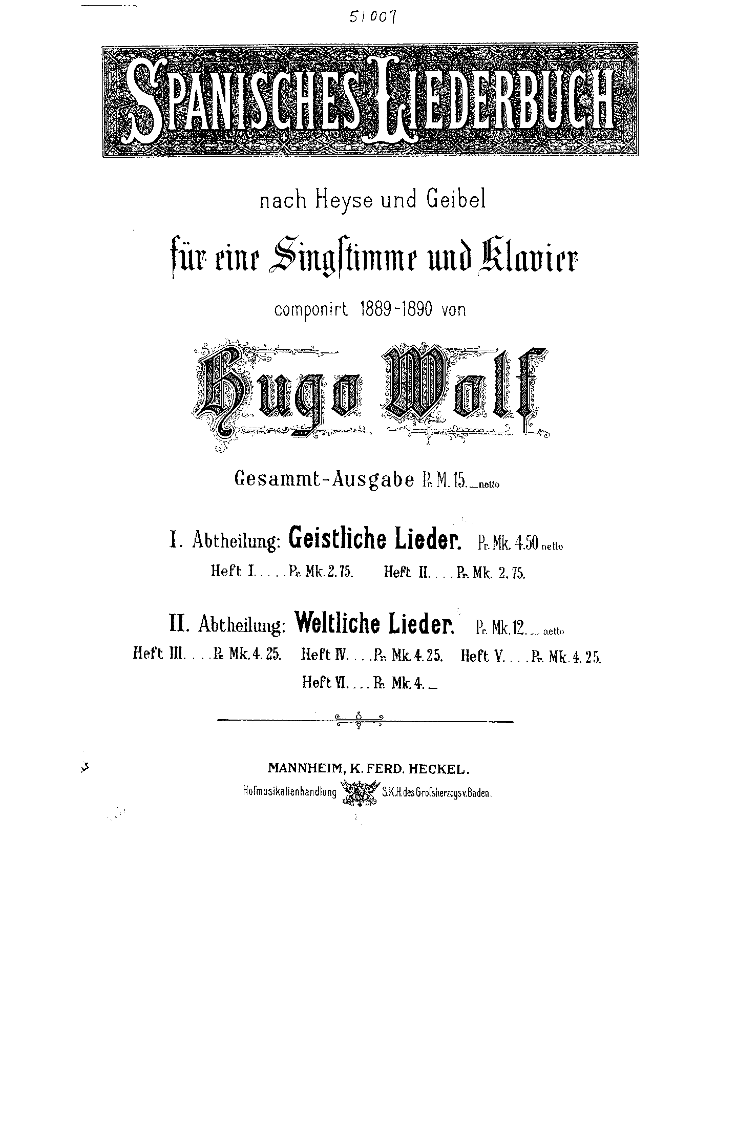 Spanisches Liederbuch