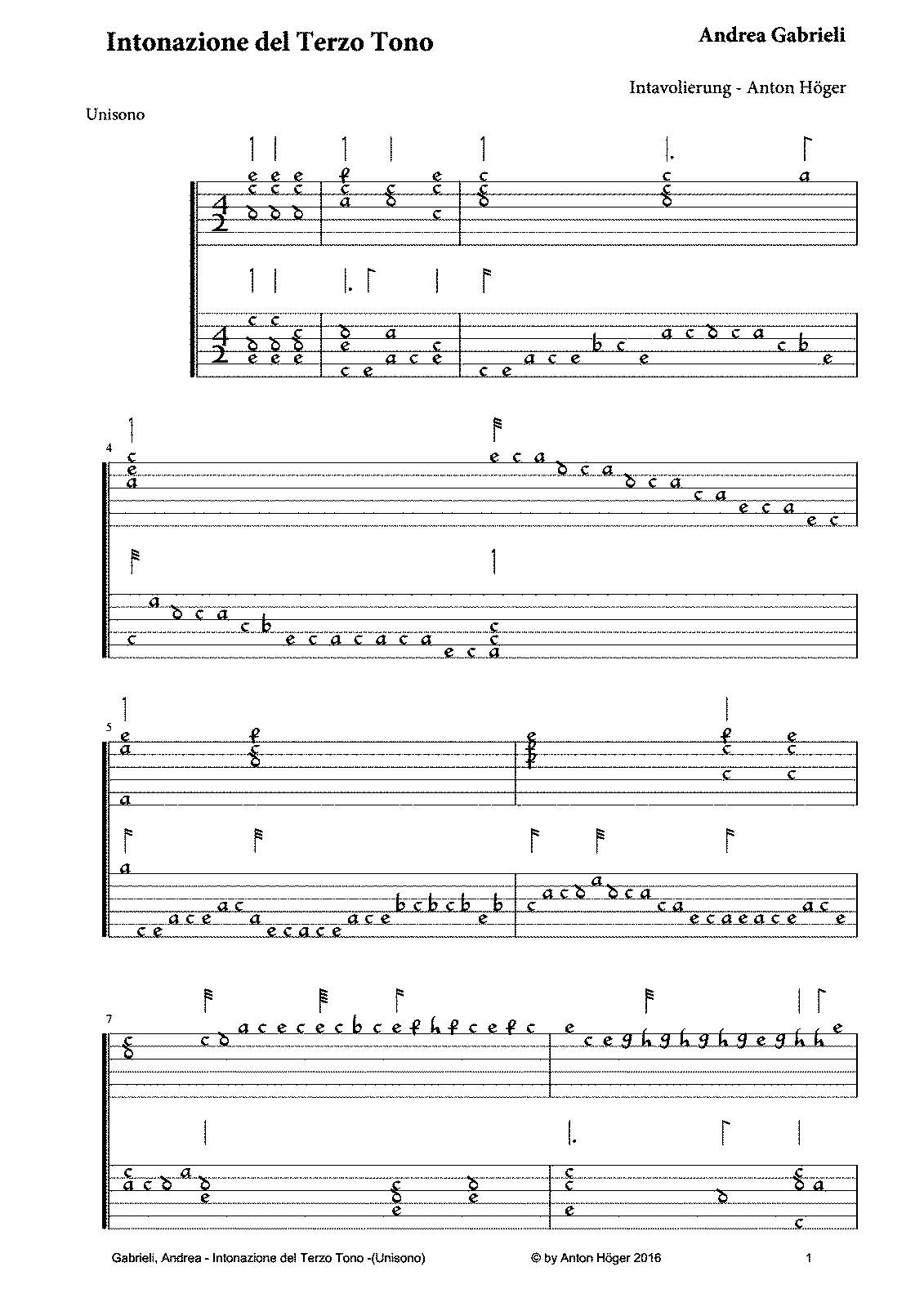 Intonazione del terzo tono (Gabrieli, Andrea) - IMSLP