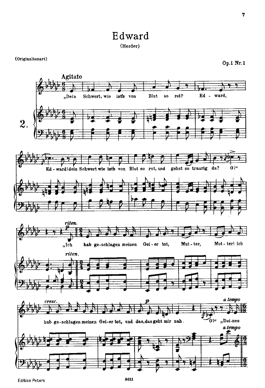 File:PMLP184620-Loewe Balladen und Lieder Hohe Stimme Band 1 Peters 8611 02 Op 1 No 1 scan.pdf