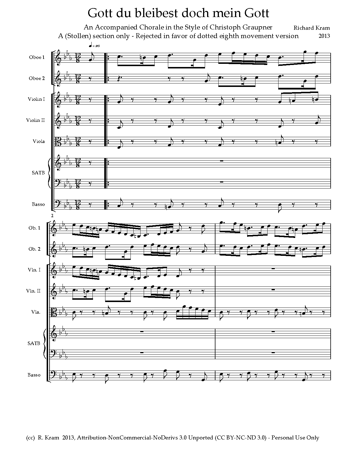 Writing a Chorale in the Style of Christoph Graupner (Kram, Richard