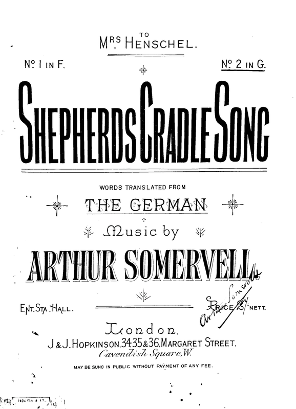 Shepherd's Cradle Song (Somervell, Arthur) IMSLP