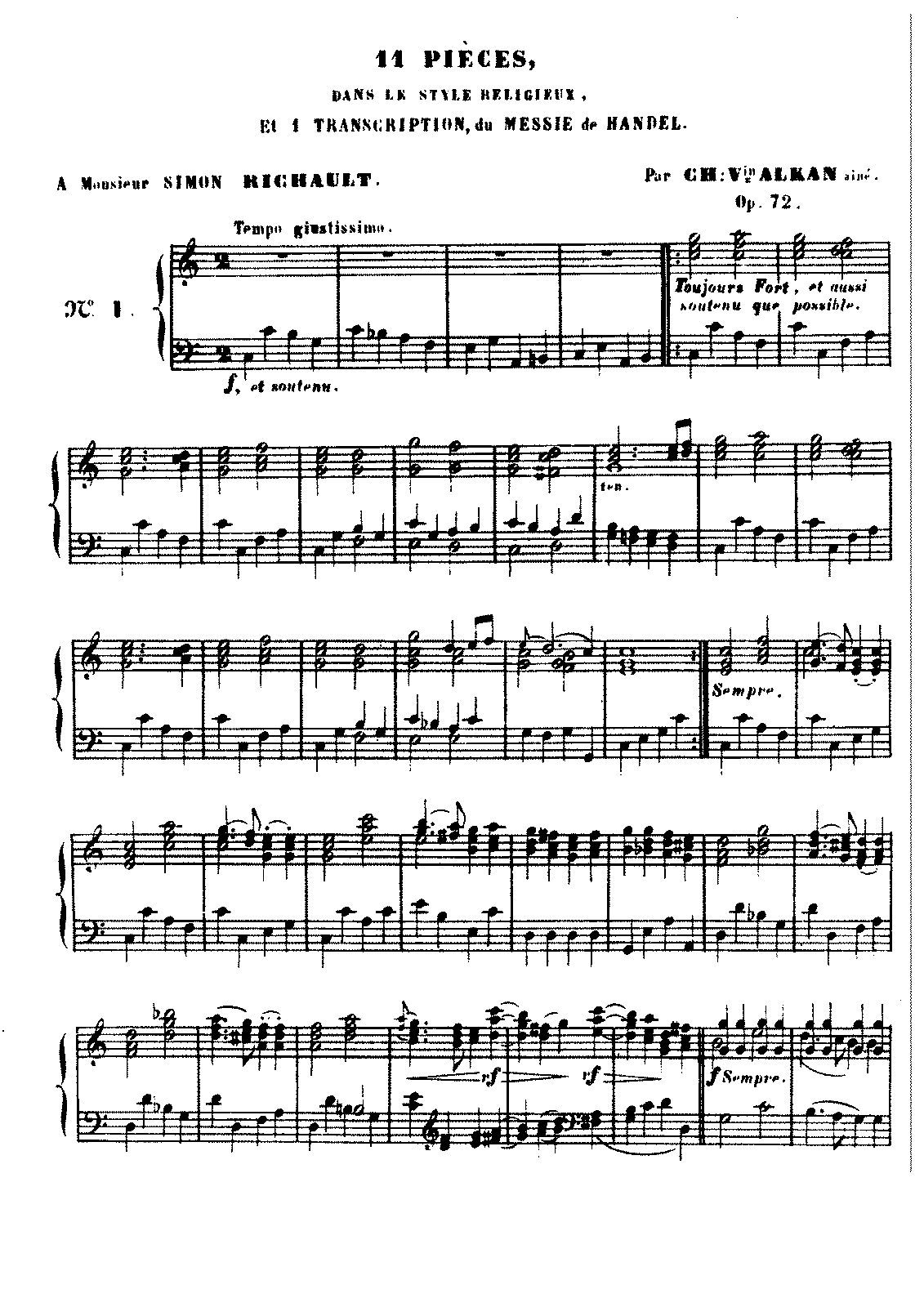 11 Pièces dans le style religieux, Op.72 (Alkan, Charles-Valentin) - IMSLP