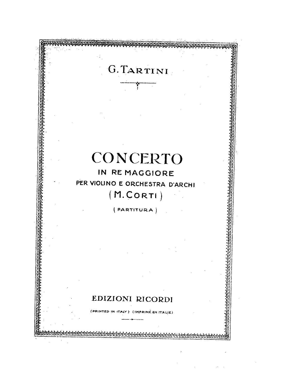 Violin Concerto in D major, GT 1.D15 (Tartini, Giuseppe) - IMSLP