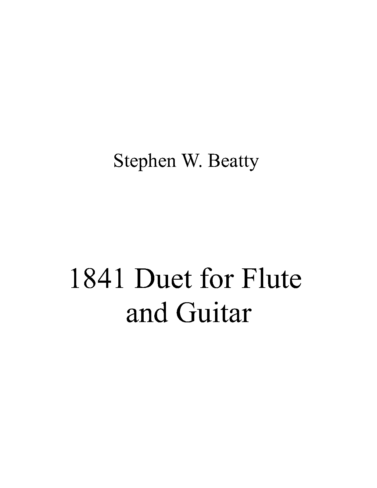 Duet for Flute and Guitar, Op.1841 (Beatty, Stephen W.) IMSLP