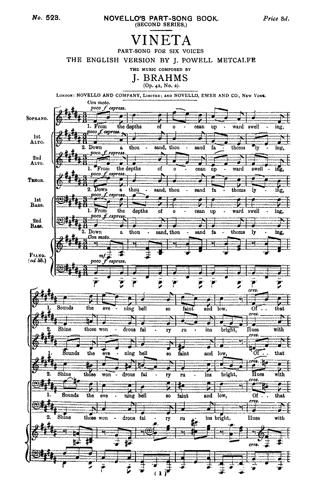 3 Songs, Op.42 (Brahms, Johannes) - IMSLP: Free Sheet Music PDF Download