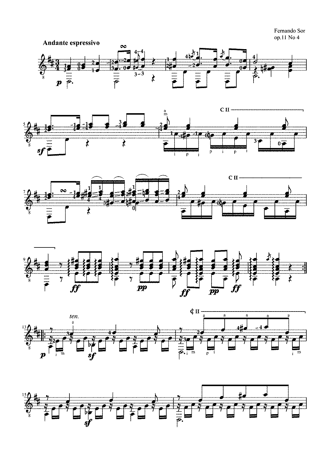 2 Thèmes Variés and 12 Menuets, Op.11 (Sor, Fernando) - IMSLP: Free ...