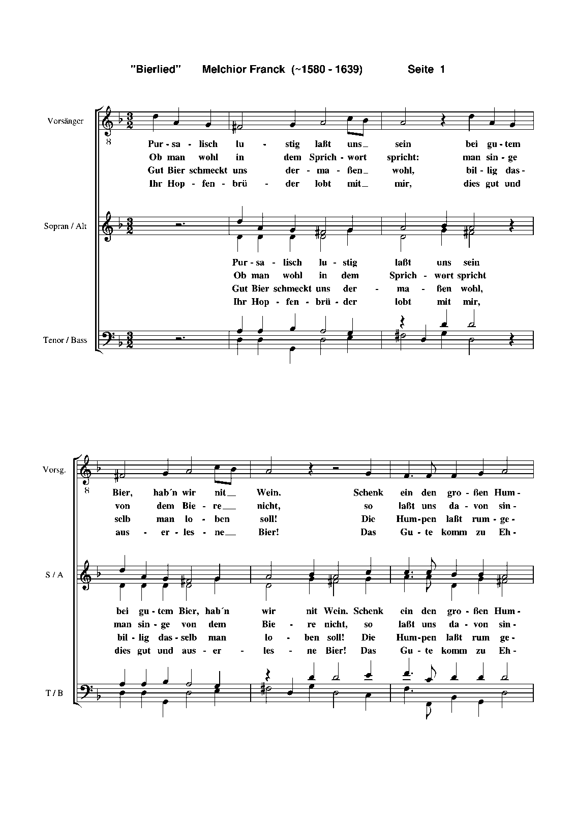 Bierlied Text Bierlied Text