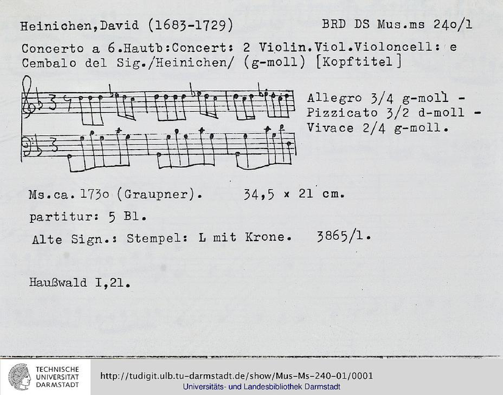 Oboe Concerto in G minor, S.237 (Heinichen, Johann David) IMSLP