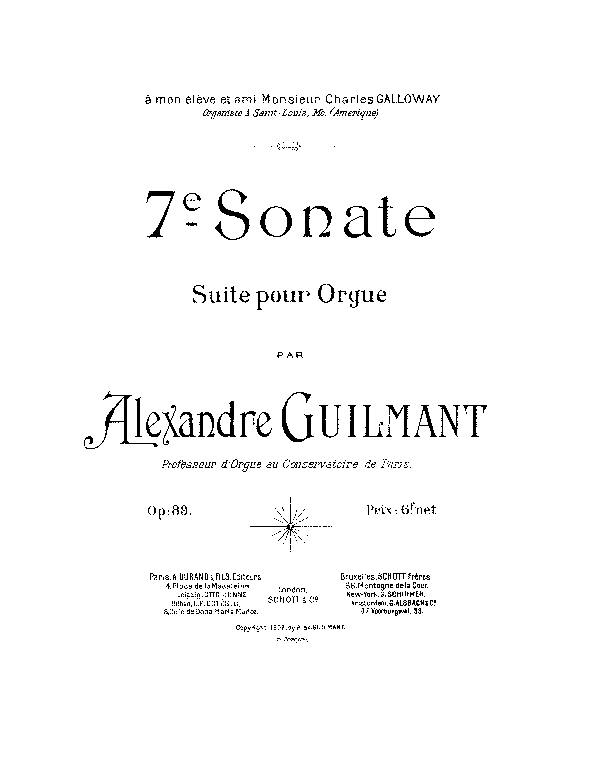 Organ Sonata No.7, Op.89 (Guilmant, Alexandre) - IMSLP