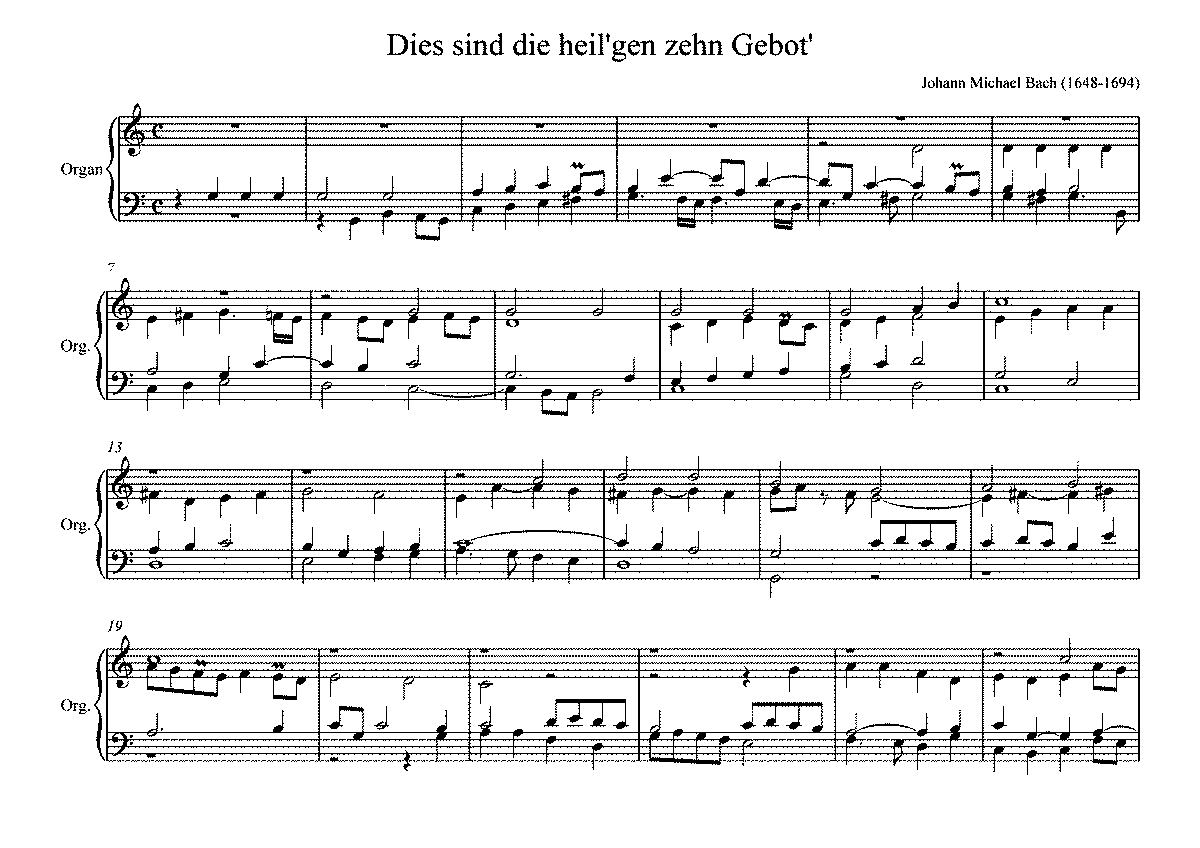 Dies sind die heilgen zehn Gebot (Bach, Johann Michael) - IMSLP