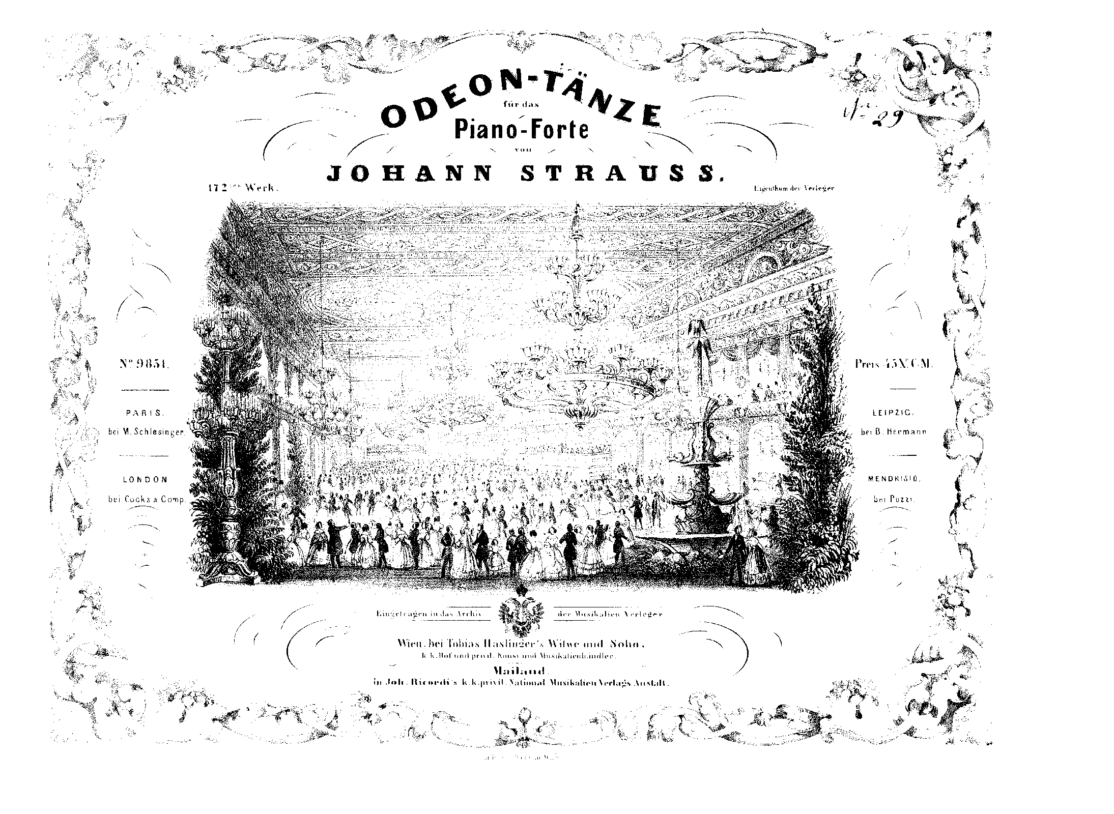 Odeon-Tänze, Op.172