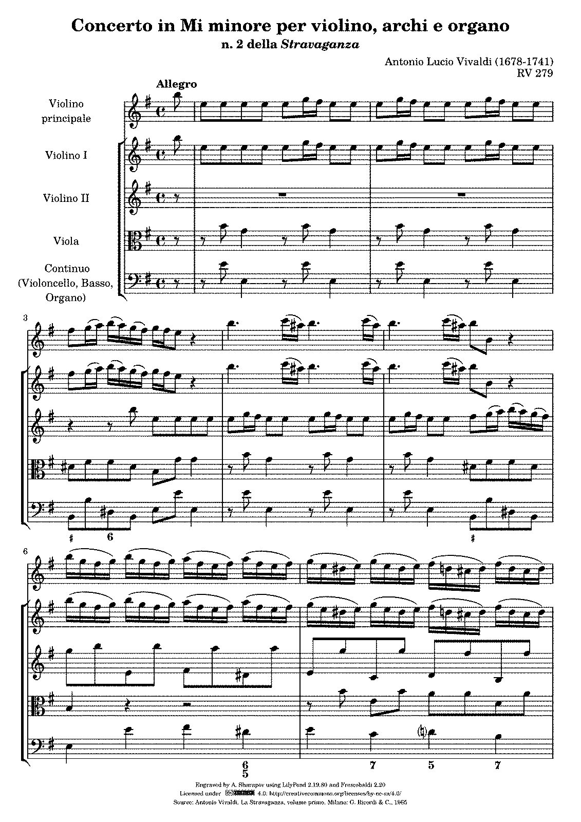 Violin Concerto in E minor, RV 279 (Vivaldi, Antonio) - IMSLP