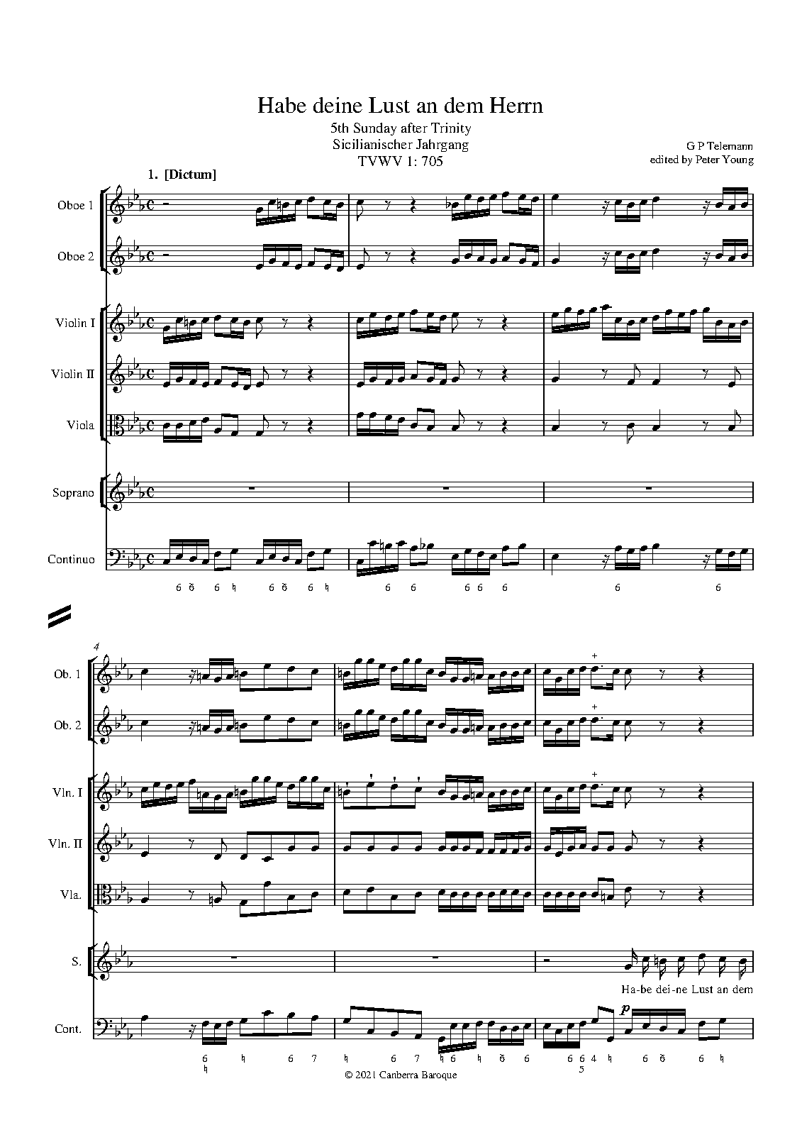 Habe deine Lust an dem Herrn, TWV 1:705
