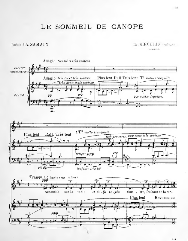 6 Mélodies, Op.31 (Koechlin, Charles) IMSLP