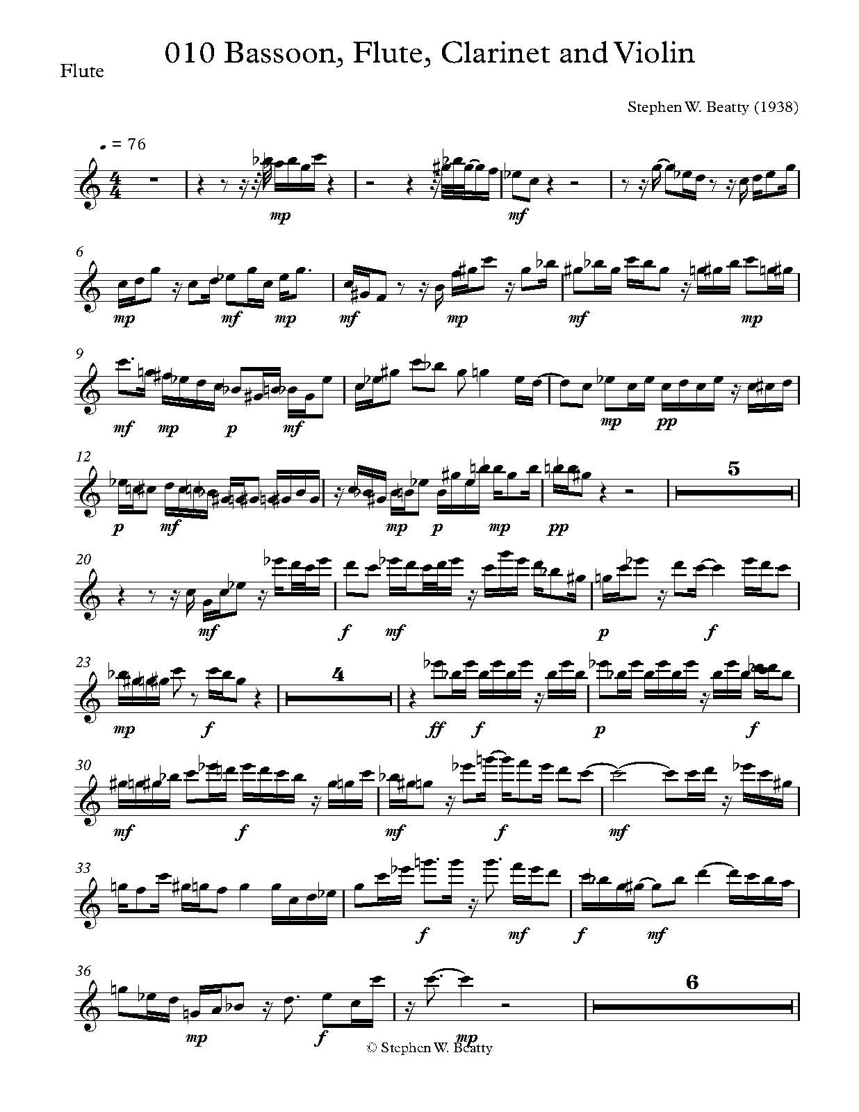 Quartet for Flute, Bassoon and Violin, Op.10 (Beatty, Stephen W.) IMSLP