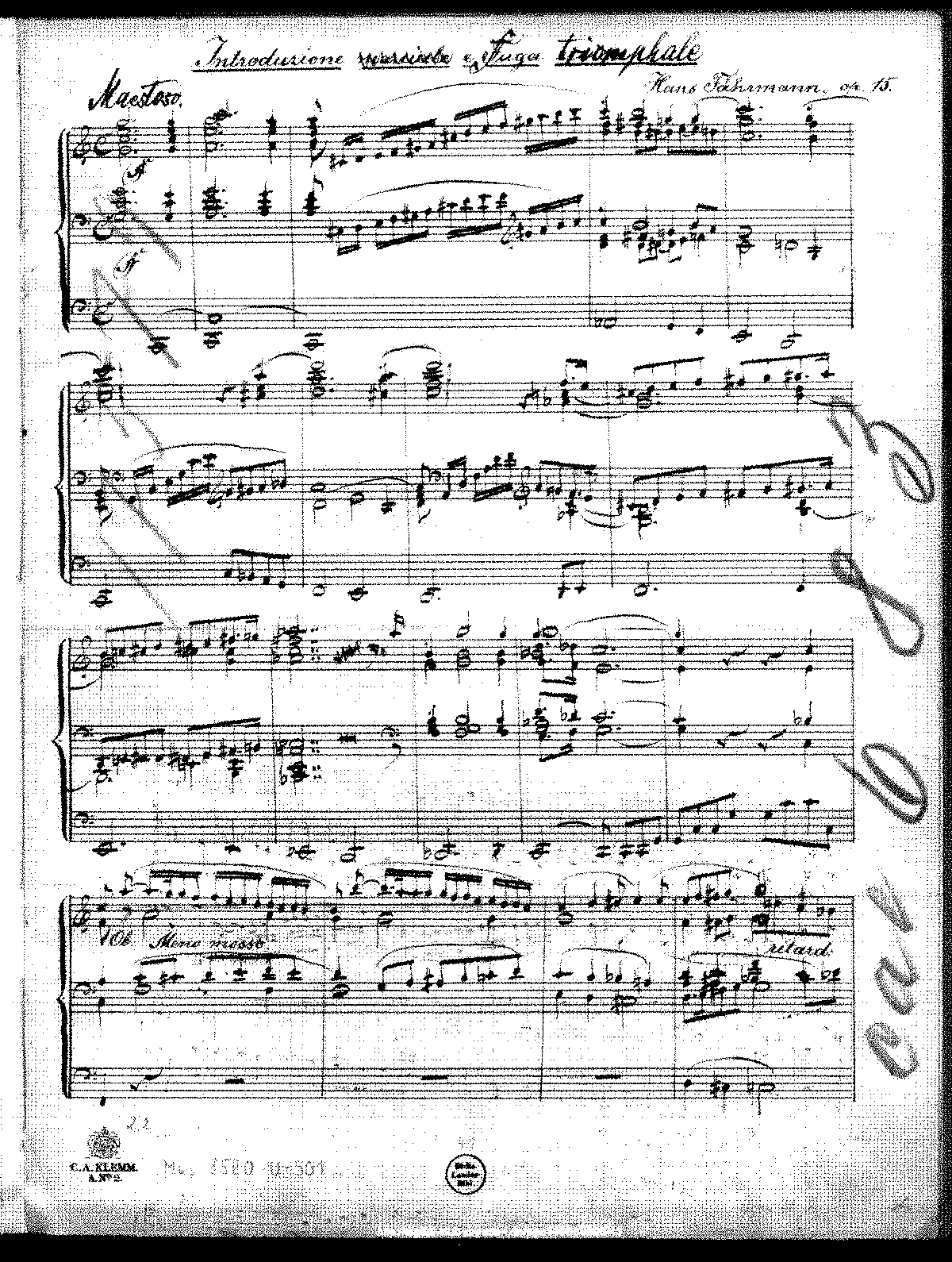 Introduzione e Fuga Triomphale, Op.15 (Fährmann, Hans) - IMSLP