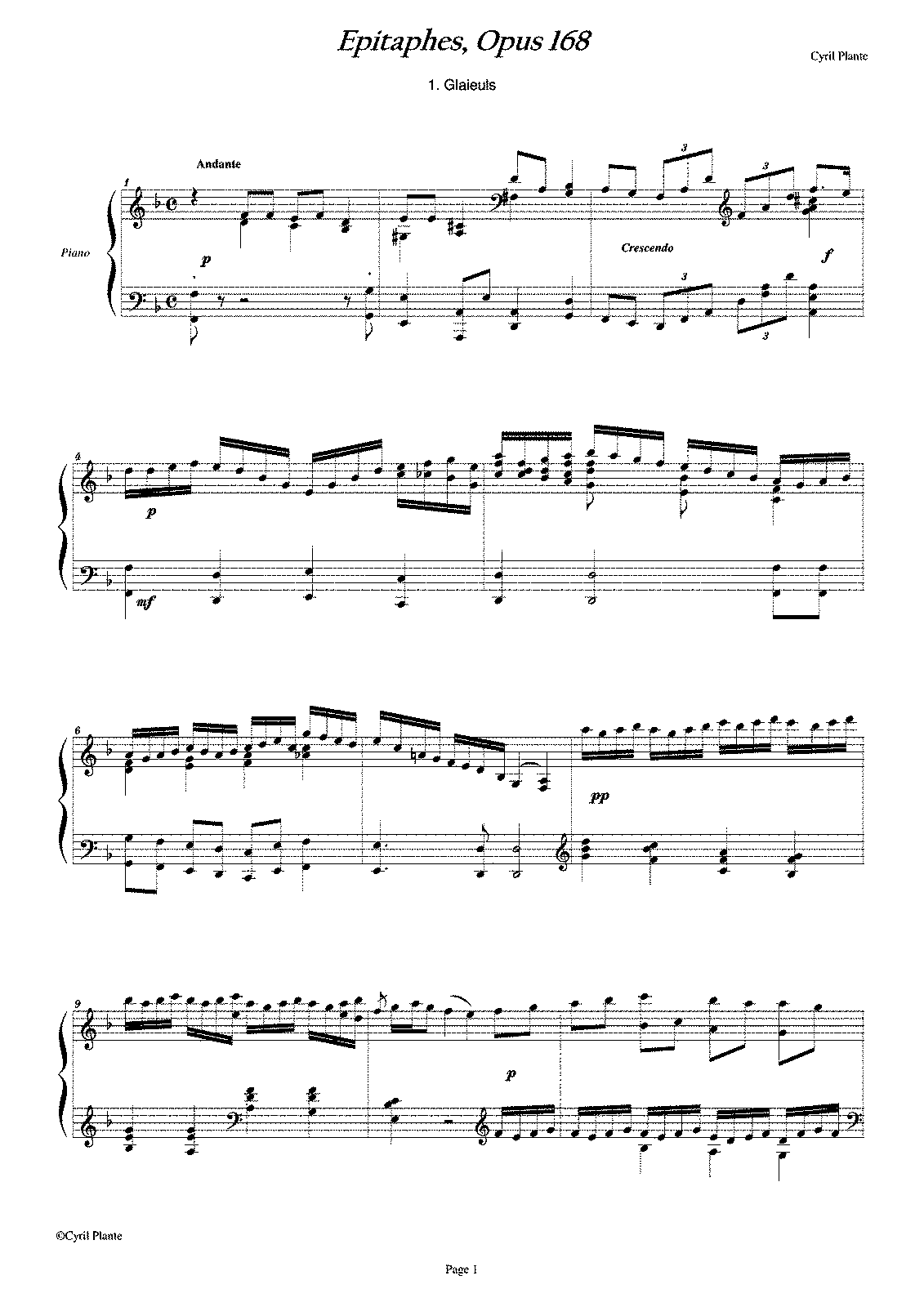 Epitaphes, Op.168 (Plante, Cyril) - IMSLP